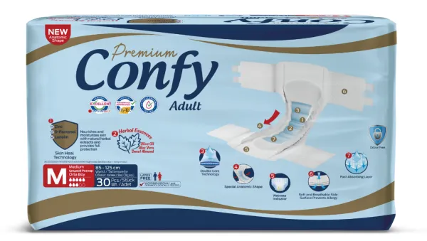 CONFY Premium Inkontinenz-Windeln für Erwachsene – hohe Saugstärke