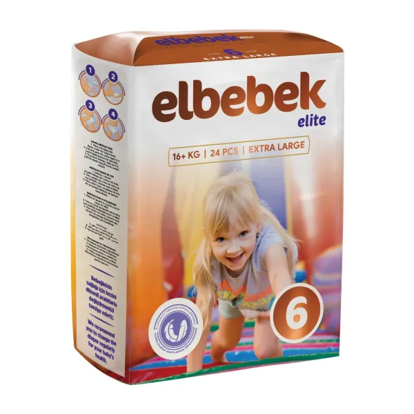 Elbebek Premium Babywindeln – sanft zur Babyhaut 5-6