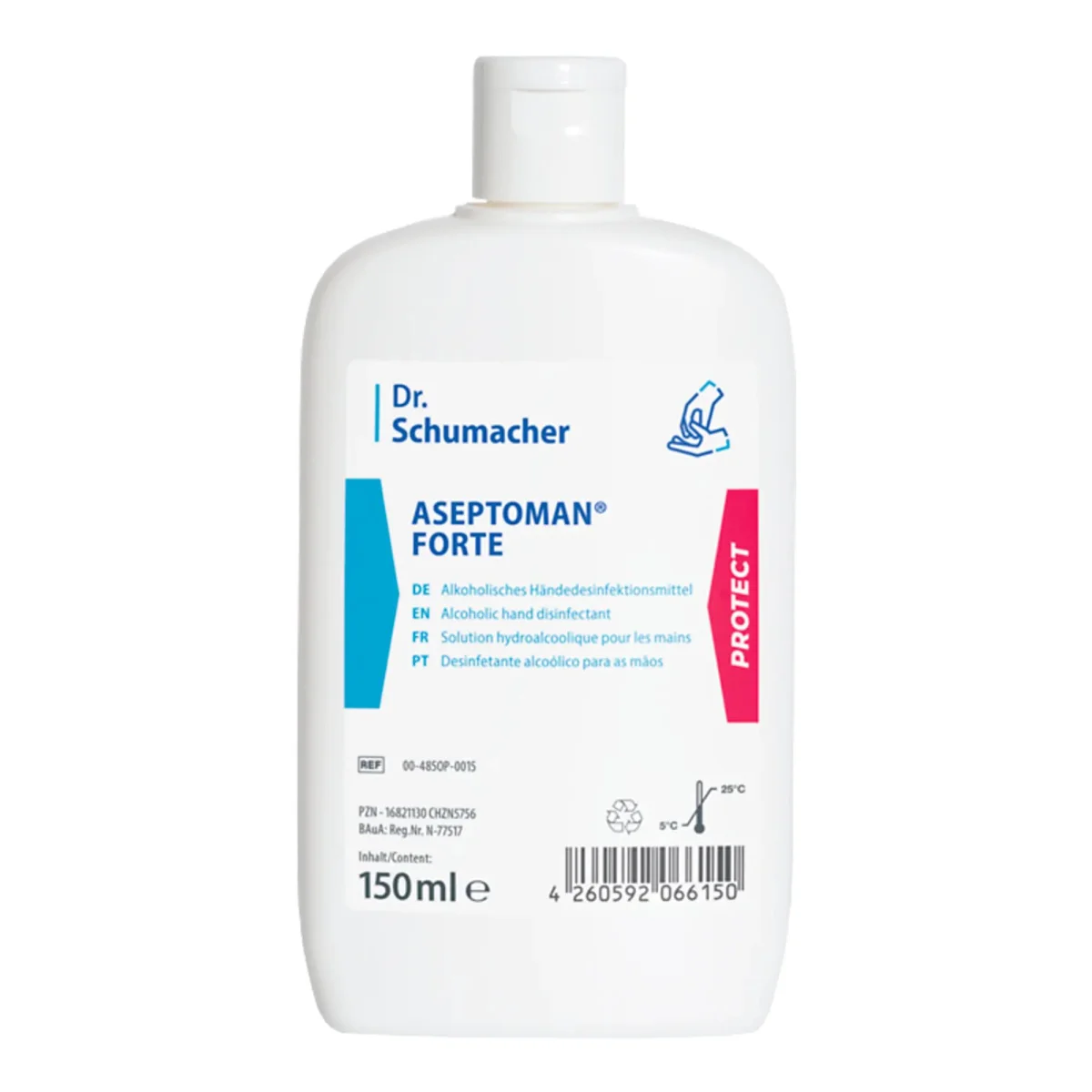 Dr. Schumacher ASEPTOMAN FORTE – alkoholisches Händedesinfektionsmittel, 150 ml