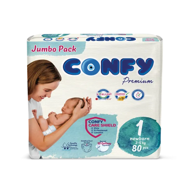 CONFY Premium Babywindeln – Größen 1–6