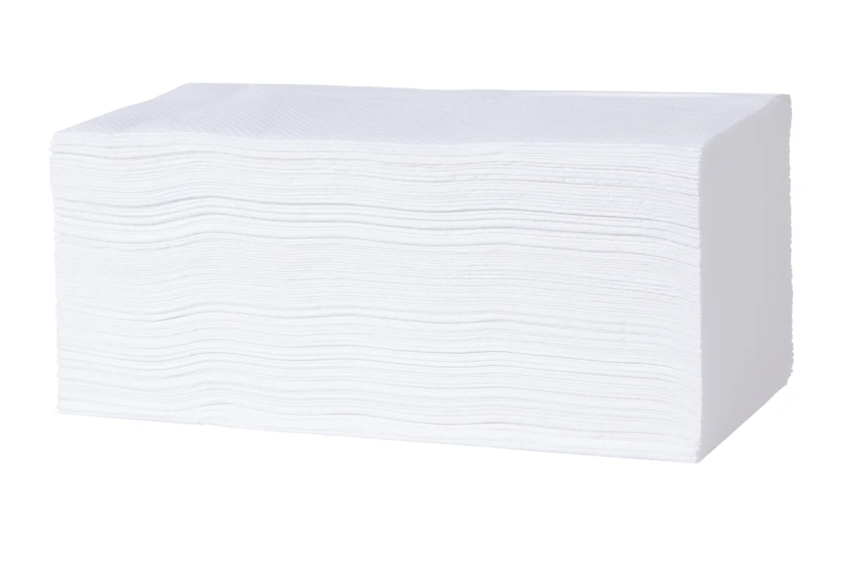 Falthandtücher, V-Falz, 2-lagig, 23,00 x 21,00 cm, 3200 Blatt, Zellulose, FSC Mix Credit, PBN-COC-029450