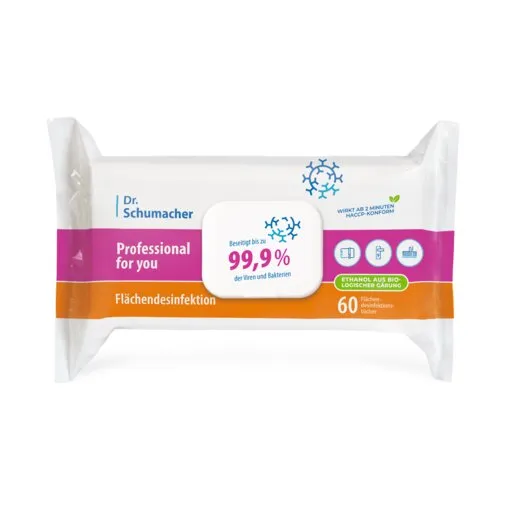 Professional for you Flächendesinfektion Wipes – 60 Stück