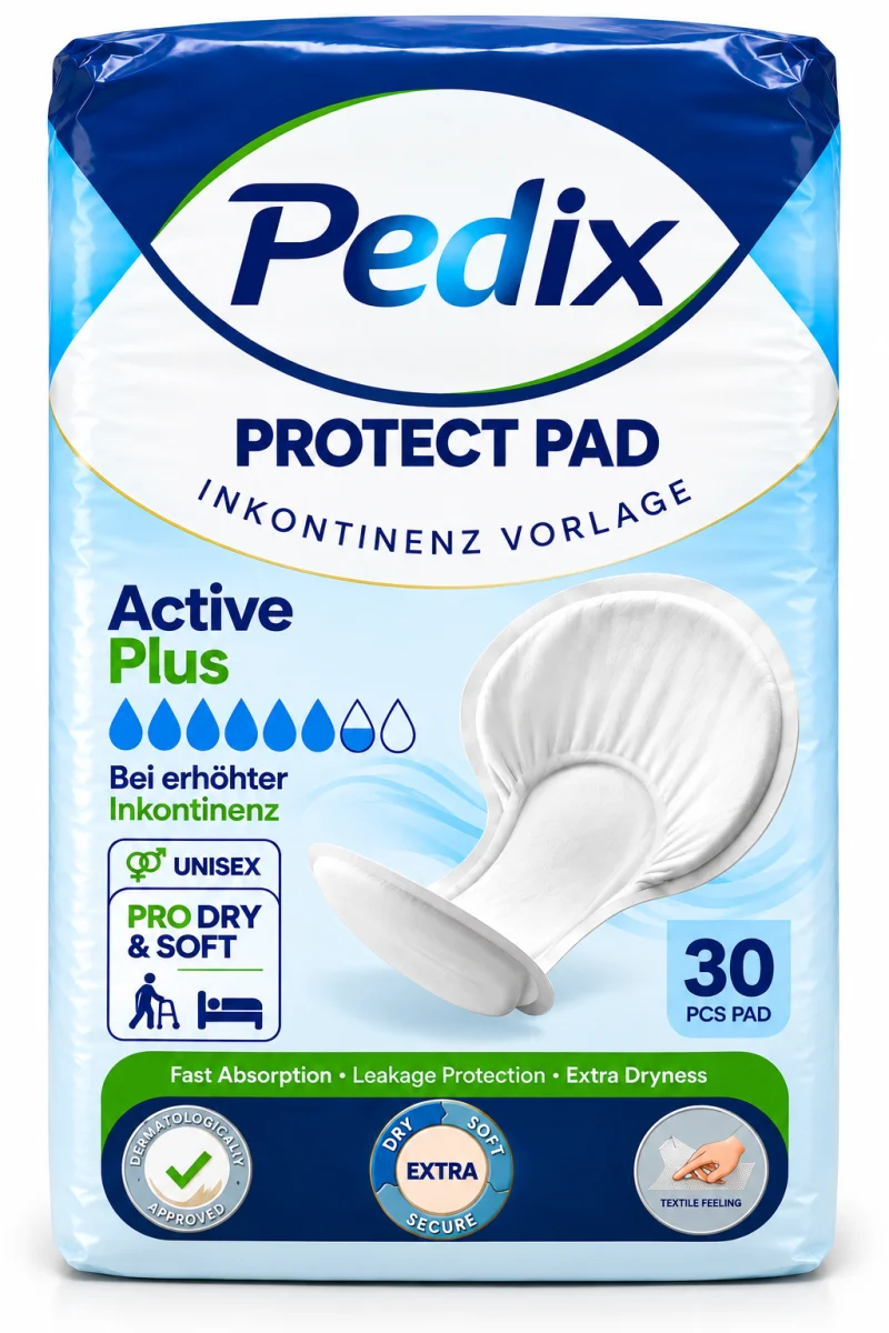 Pedix Protect Pad Extra – Inkontinenzvorlagen, 30 Stück