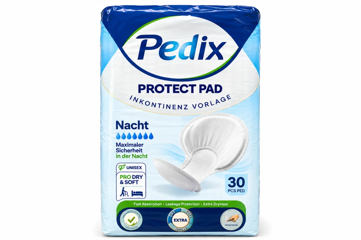 Pedix Protect Pad Nacht – Inkontinenzvorlagen, 30 Stück