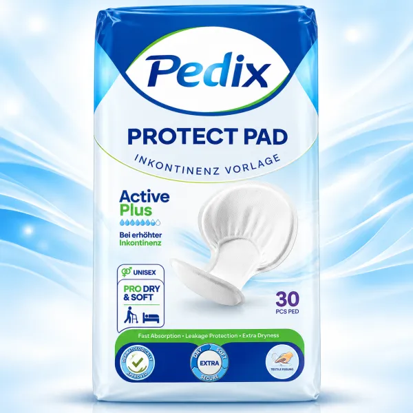 Pedix Protect Pad Aktiv Plus – Inkontinenzvorlagen, 30 Stück