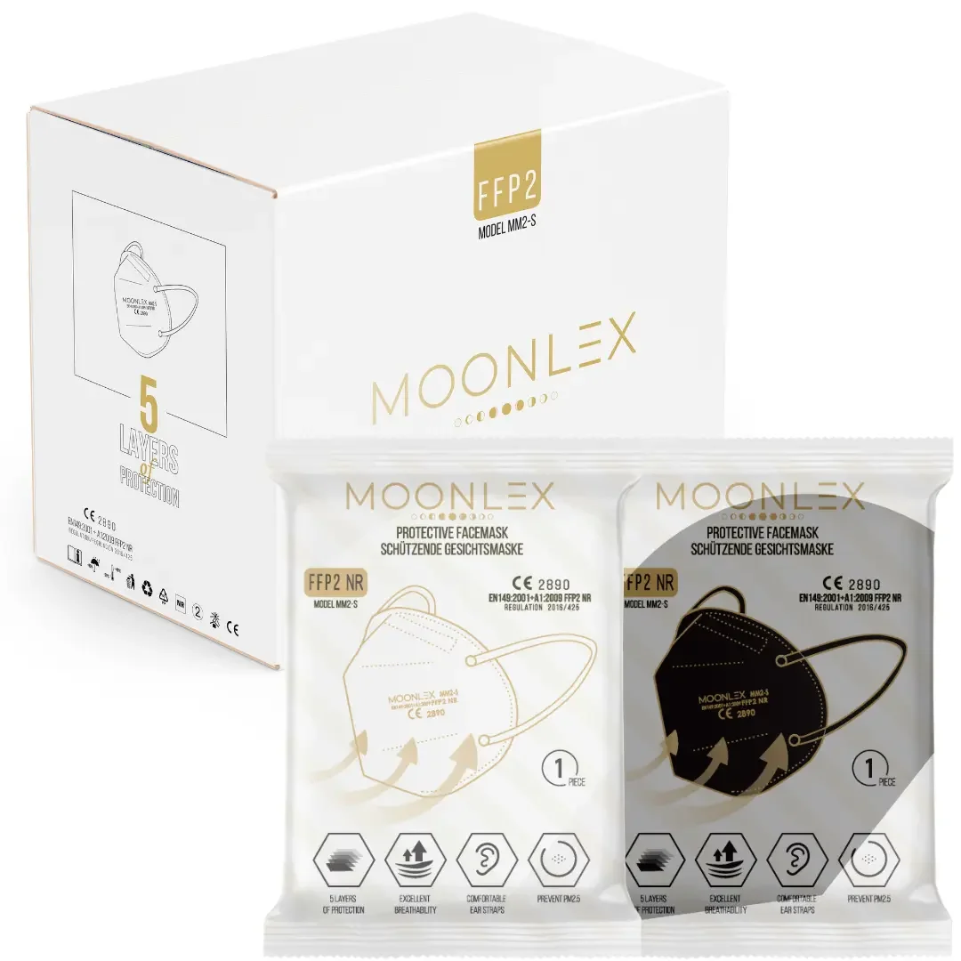 MOONLEX FFP2 Atemschutzmaske, 5-lagig, einzeln foliert