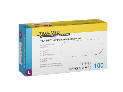 Tiga -Med Nitrilhandschuhe Puderfrei, Pack à 100 Stück