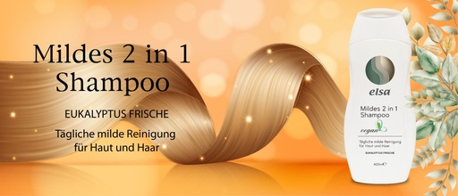 Elsa Vegane 2-in-1 Mildes Körper- & Haarshampoo 